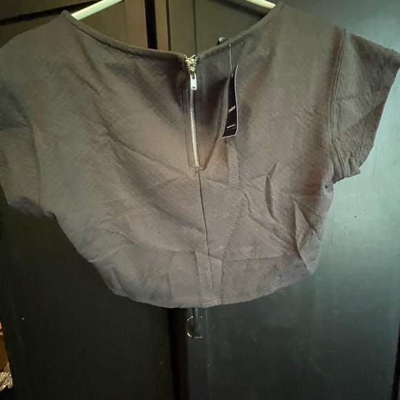 Bebe Gray Crop Top - Picture 2 of 3